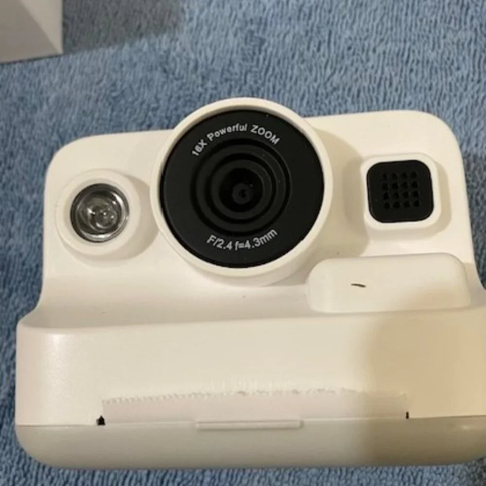 Instant Print Camera- Age 3-12 Year Old Girls or Boys: White